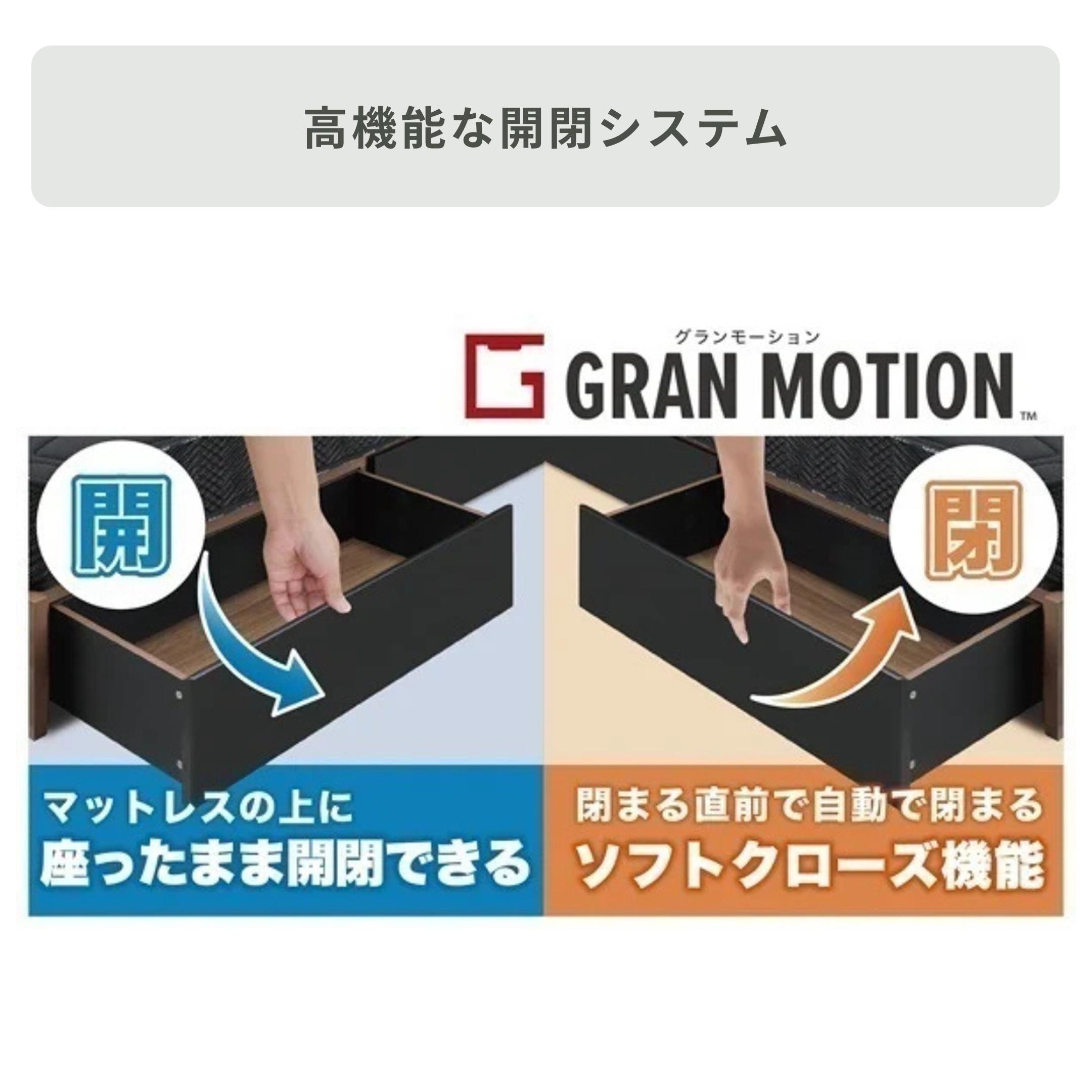 Granz ビューラ 収納付きベッドフレーム ダブル Granz
