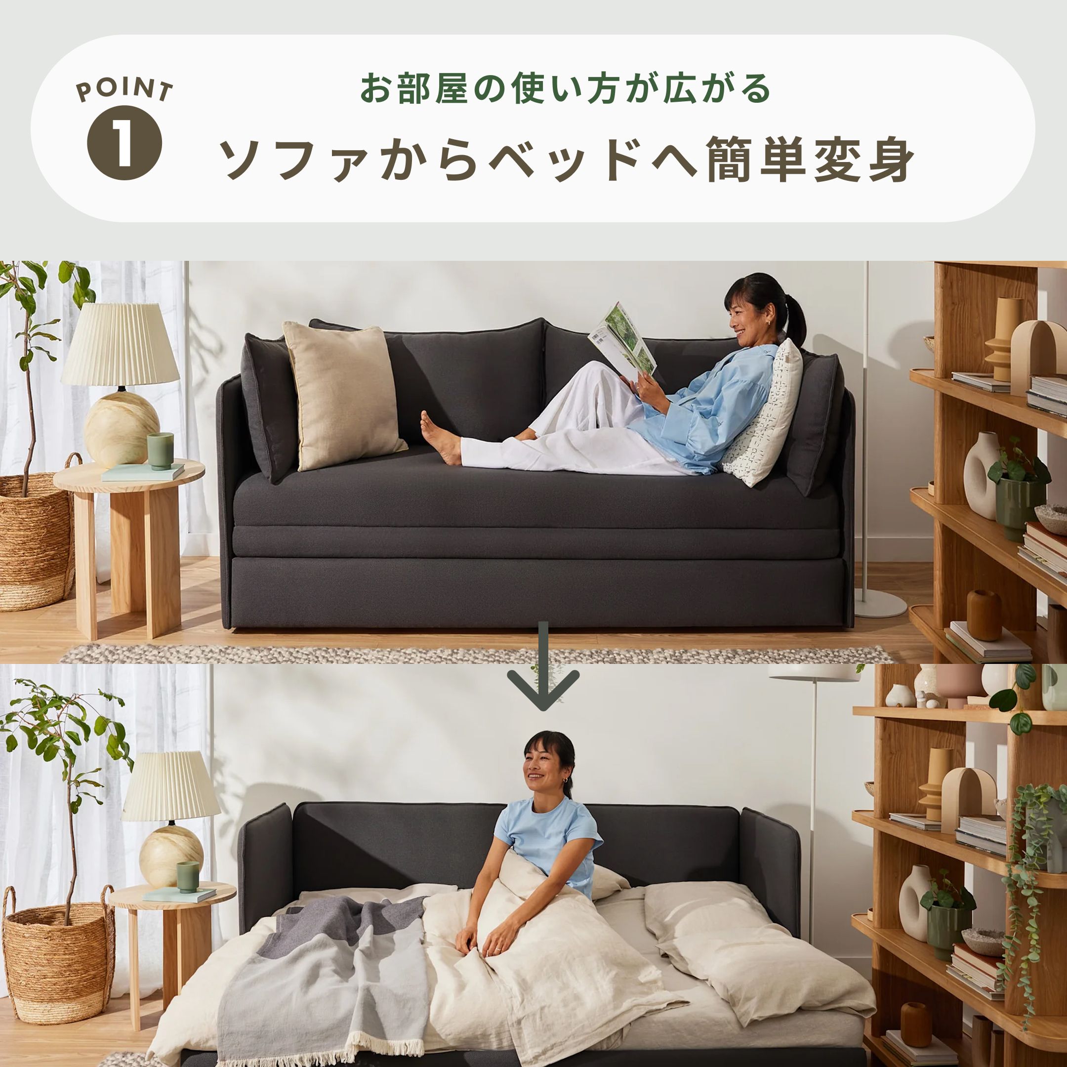 Koala BOXY ソファーベッド 3人掛け（ダブル） Koala / コアラ 