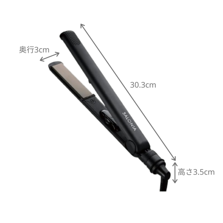 サロニア ストレートアイロン ヘアアイロン 24mm 幅30.3×奥行3.0×高さ