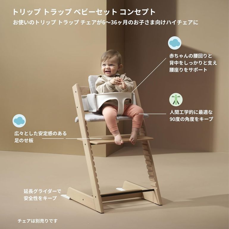 STOKKE トリップトラップ用 ベビーセット 幅42×奥行21×高さ27cm STOKKE