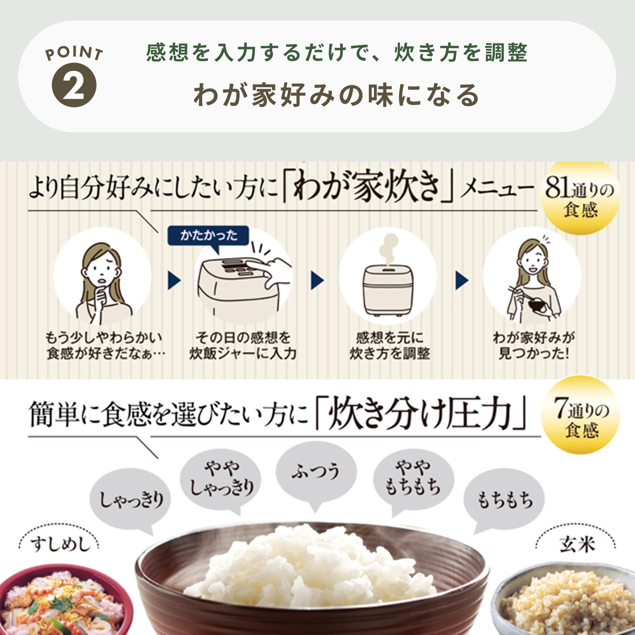 象印 圧力IH炊飯ジャー 炎舞炊き 5.5合炊き ZOJIRUSHI / 象印の
