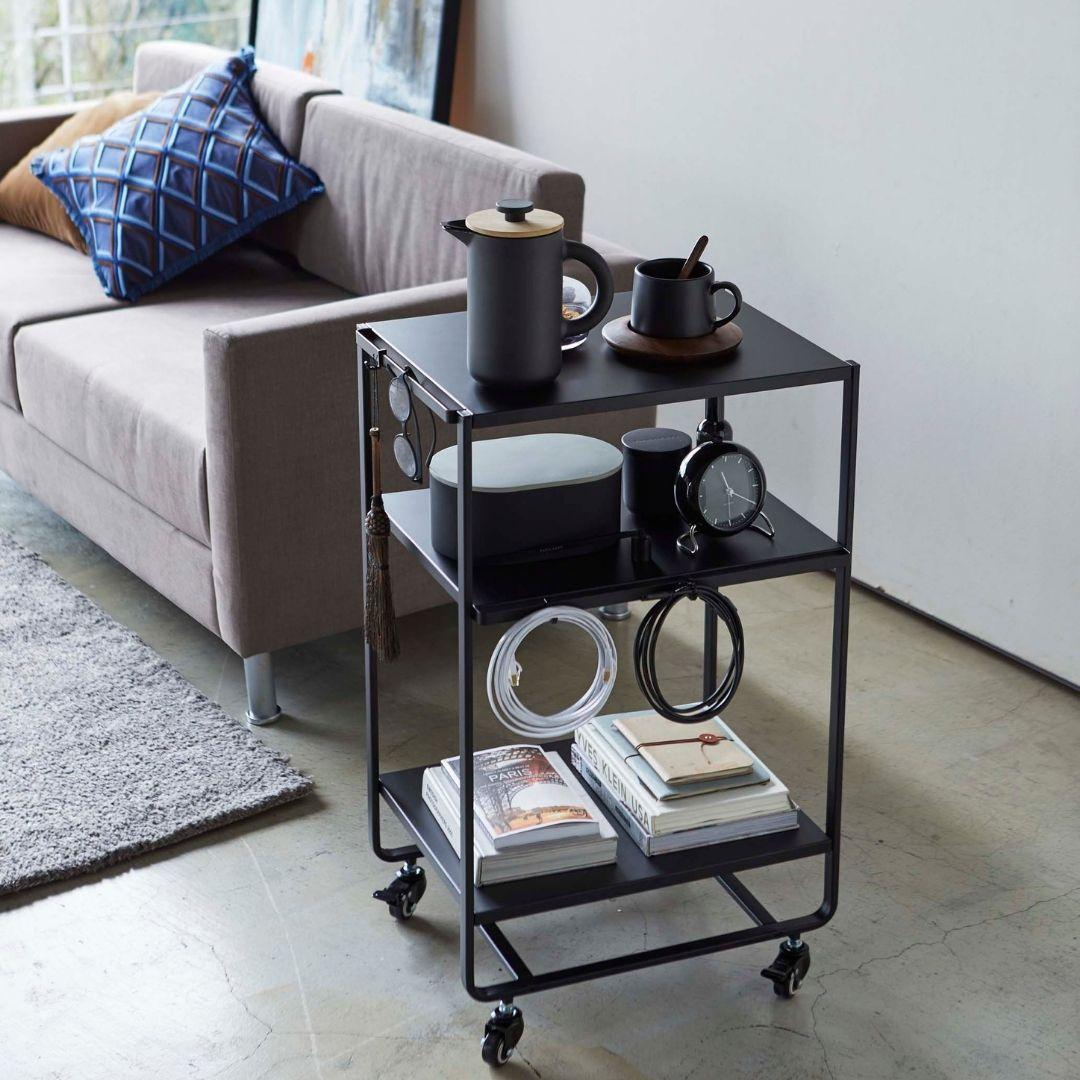 ハンドパン（ケース付き） ハンドル付きキッチンカート W38×D49×H81.5cm YAMAZAKI / 山崎