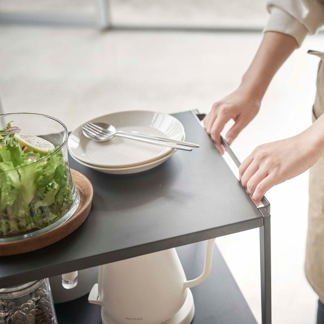 ハンドル付きキッチンカート W38×D49×H81.5cm YAMAZAKI / 山崎