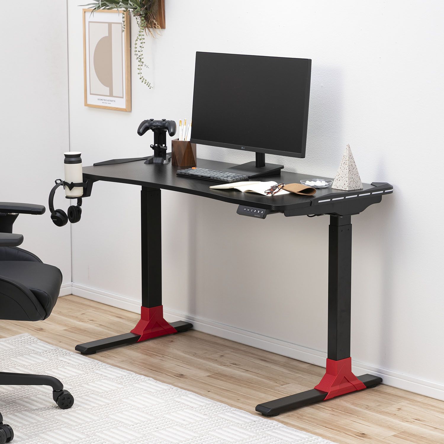 FlexiSpot 電動昇降式ゲーミングデスク GT2D 幅120×奥行60×高さ75