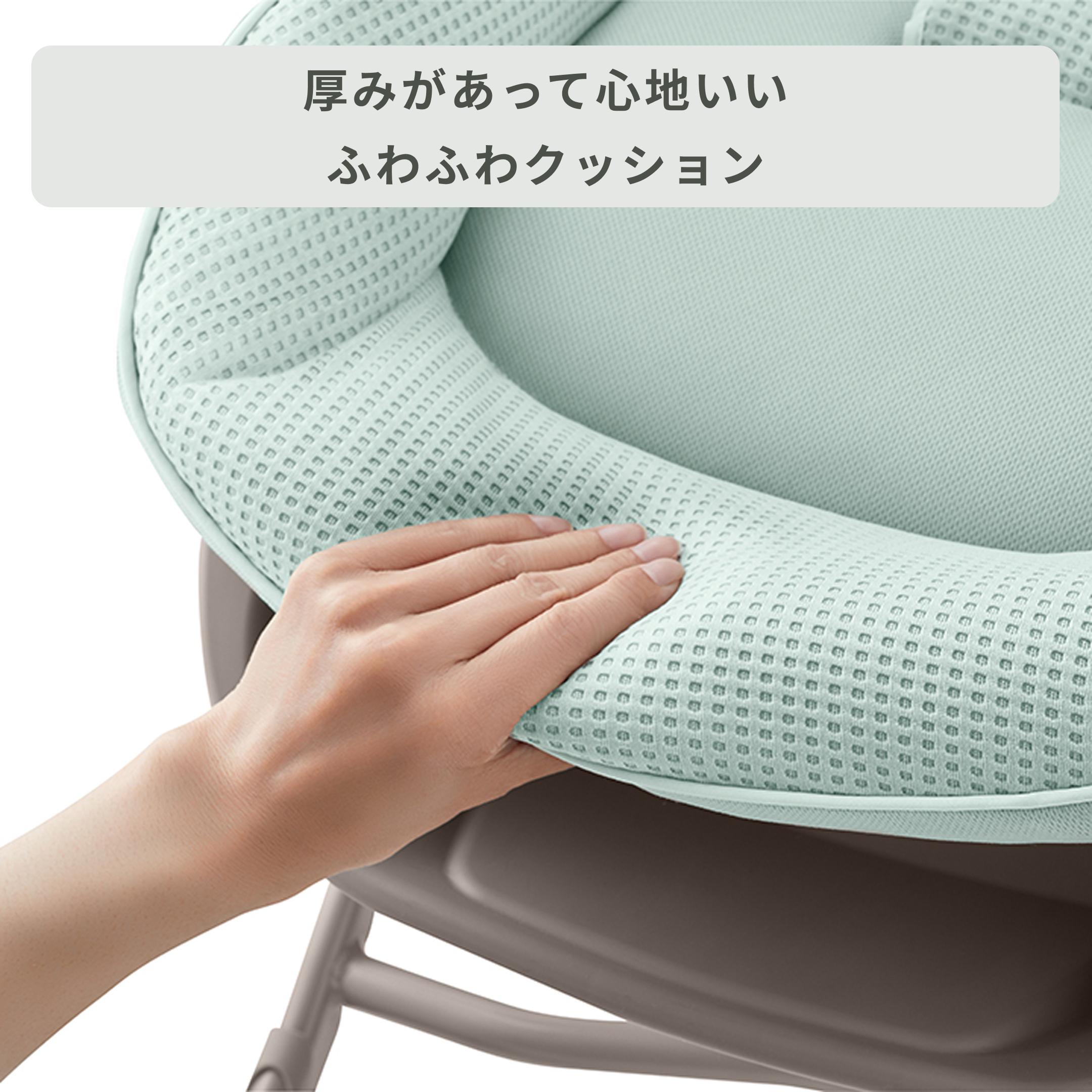 美品✨️ユラリズム　オート AC Aprica ハイローベッド&チェア 白グレー Aprica ハイローベッド&チェア ユラリズム スマート プレミアム 幅54.5