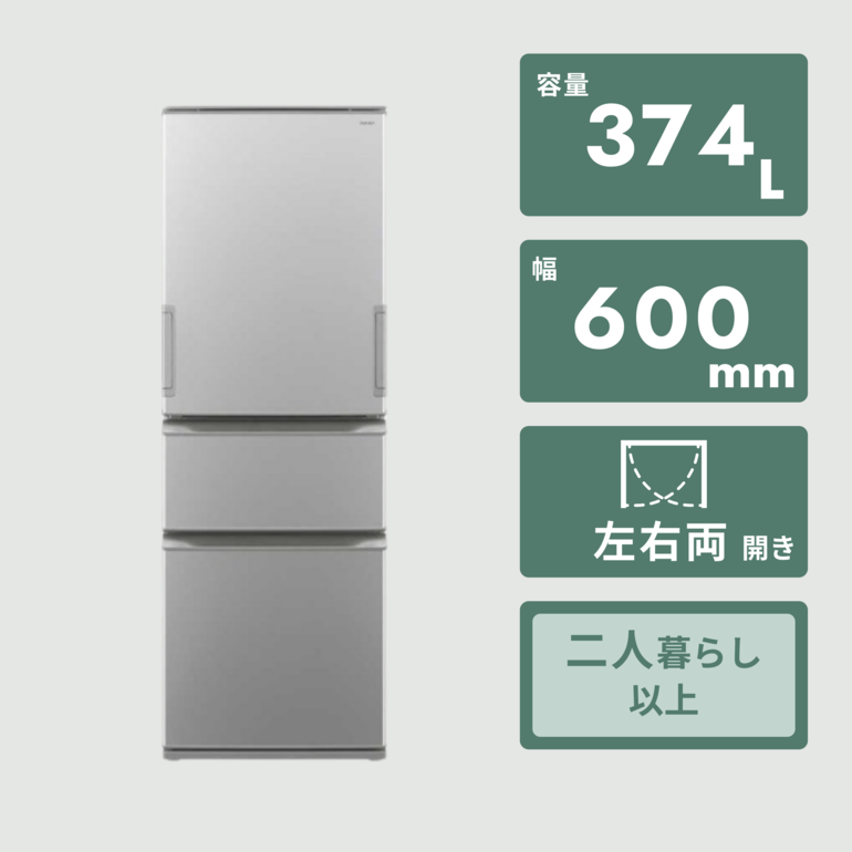 SHARP 冷凍冷蔵庫 3ドア・どっちもドア（両開き） 【公式通販】