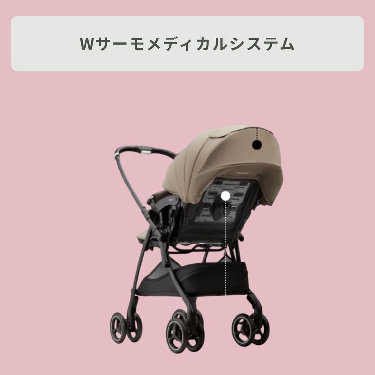 Aprica ラクーナ クッションA型ベビーカー AHモデル 幅46×奥行84.5×高