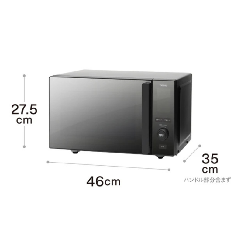 TWINBIRD センサー付フラット電子レンジ ミラーデザイン 20L