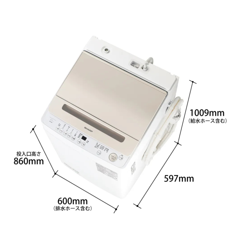 SHARP 全自動洗濯機【洗濯8㎏】スタイリッシュタイプ 洗濯8㎏ SHARP