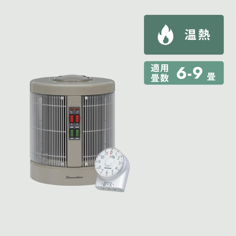 360° 遠赤外線パネルヒーター 暖話室 植毛加工モデルのレンタル