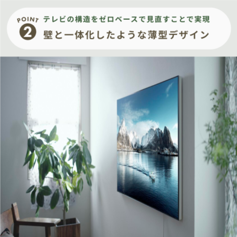 Panasonic 4K有機EL「ウォールフィットテレビ」 55V型（壁掛けタイプ