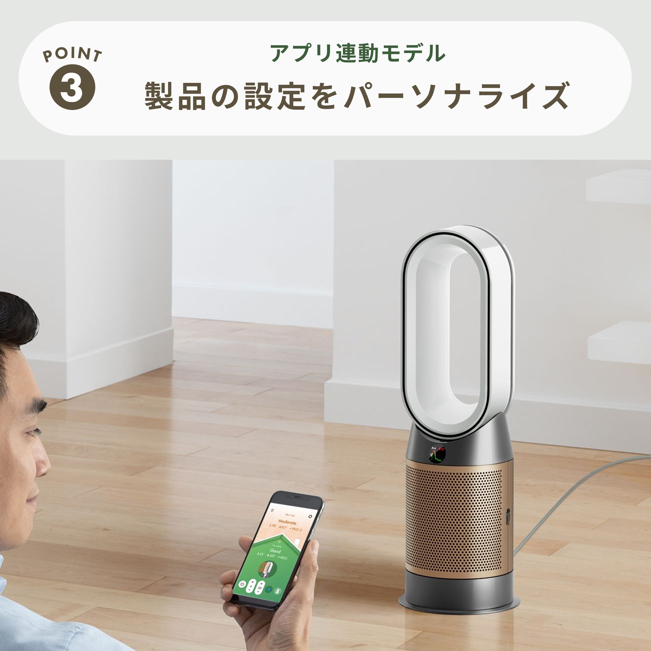 Dyson (ダイソン) ホットアンドクール 空気清浄機 De-NOx HP12【アプリ