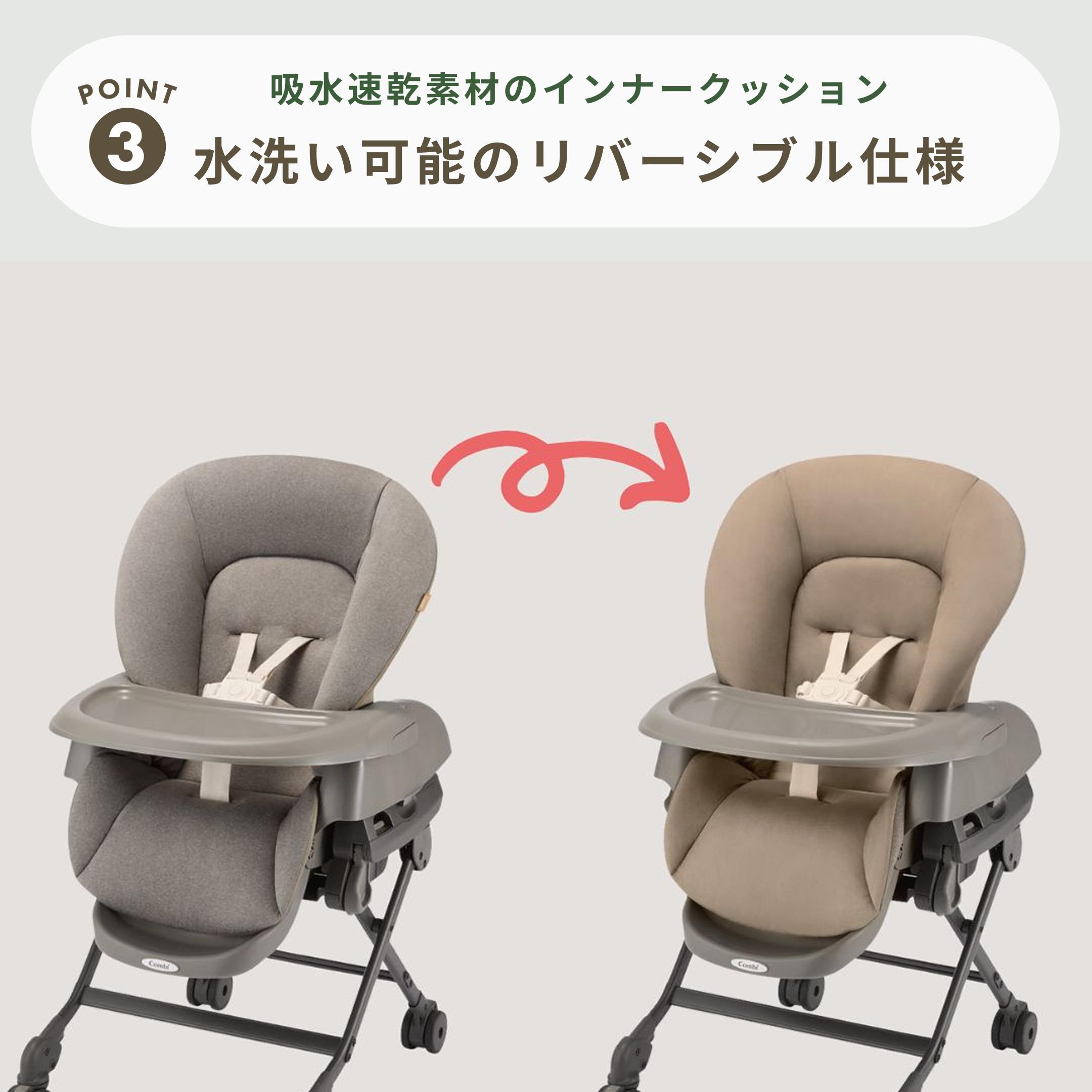 極上クリーニング済　☆美品☆　コンビ　ハイローベッド＆チェア　ネムリラ　グレー Combi ハイローベッド&チェア ネムリラ 電動タイプ AUTO DRモデル 幅52