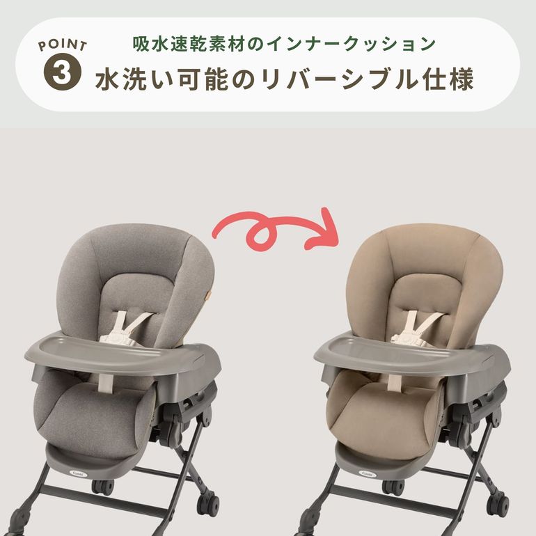 極上クリーニング済　☆美品☆　コンビ　ハイローベッド＆チェア　ネムリラ　グレー Combi ハイローベッド&チェア ネムリラ 電動タイプ AUTO DRモデル 幅52
