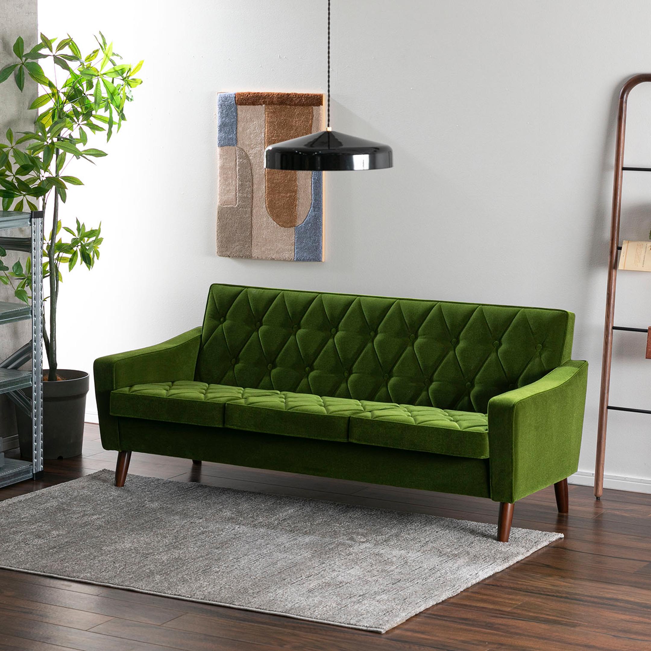 カリモク60 ロビーチェア 3シーター モケットグリーン karimoku60