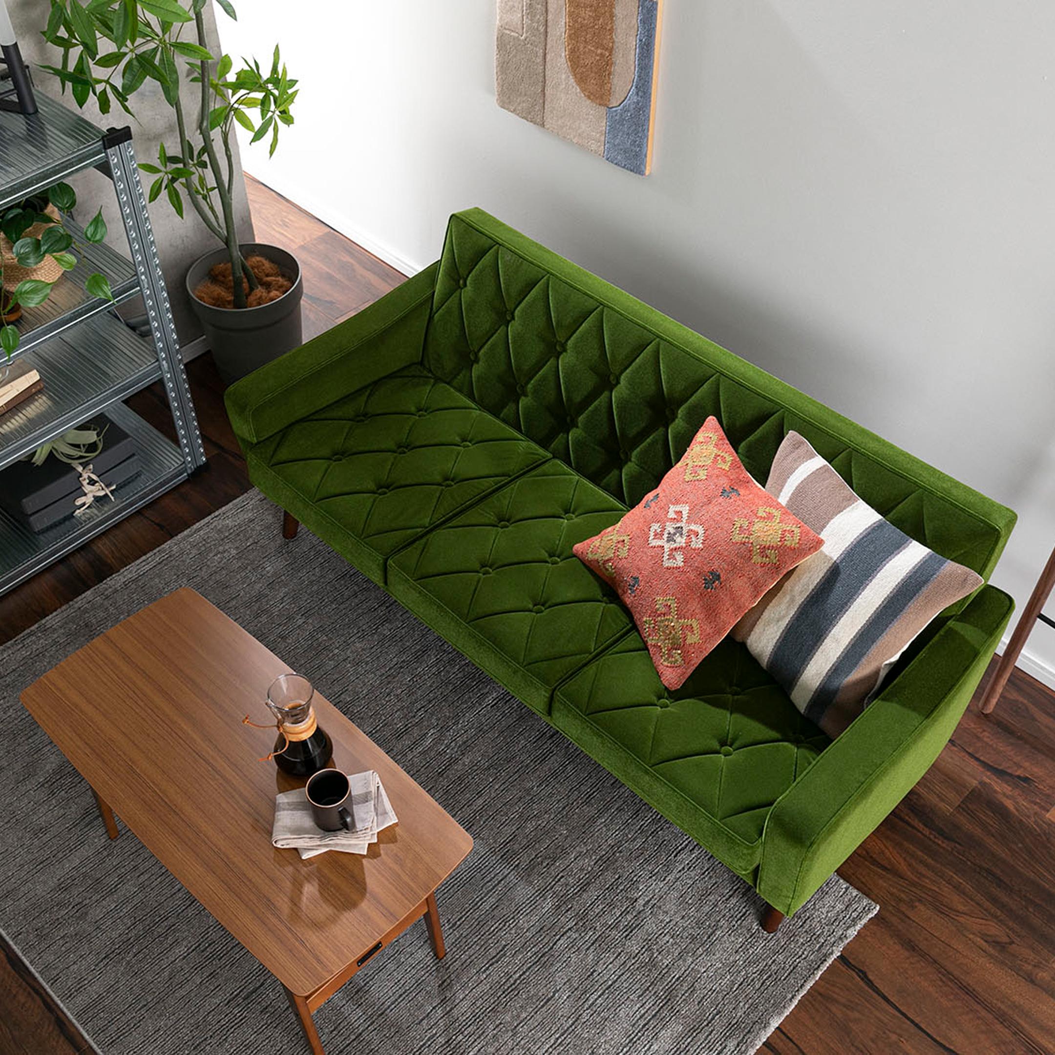 カリモク60 ロビーチェア 3シーター モケットグリーン karimoku60