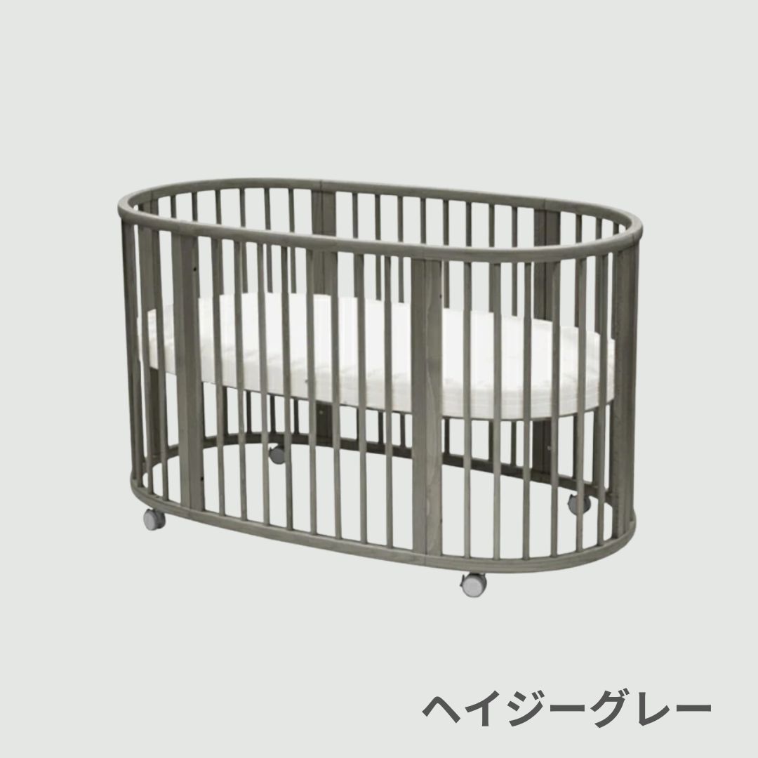 STOKKE スリーピー ベビーベッドV3ヘイジーグレー(防水シーツ付) STOKKE スリーピー ベッド V3 専用マットレス・防水シーツ付き STOKKE