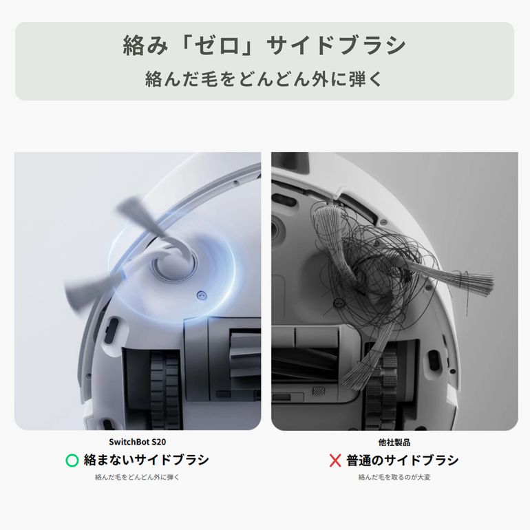 SwitchBot (スイッチボット) ロボット掃除機 【水拭き対応】 S20