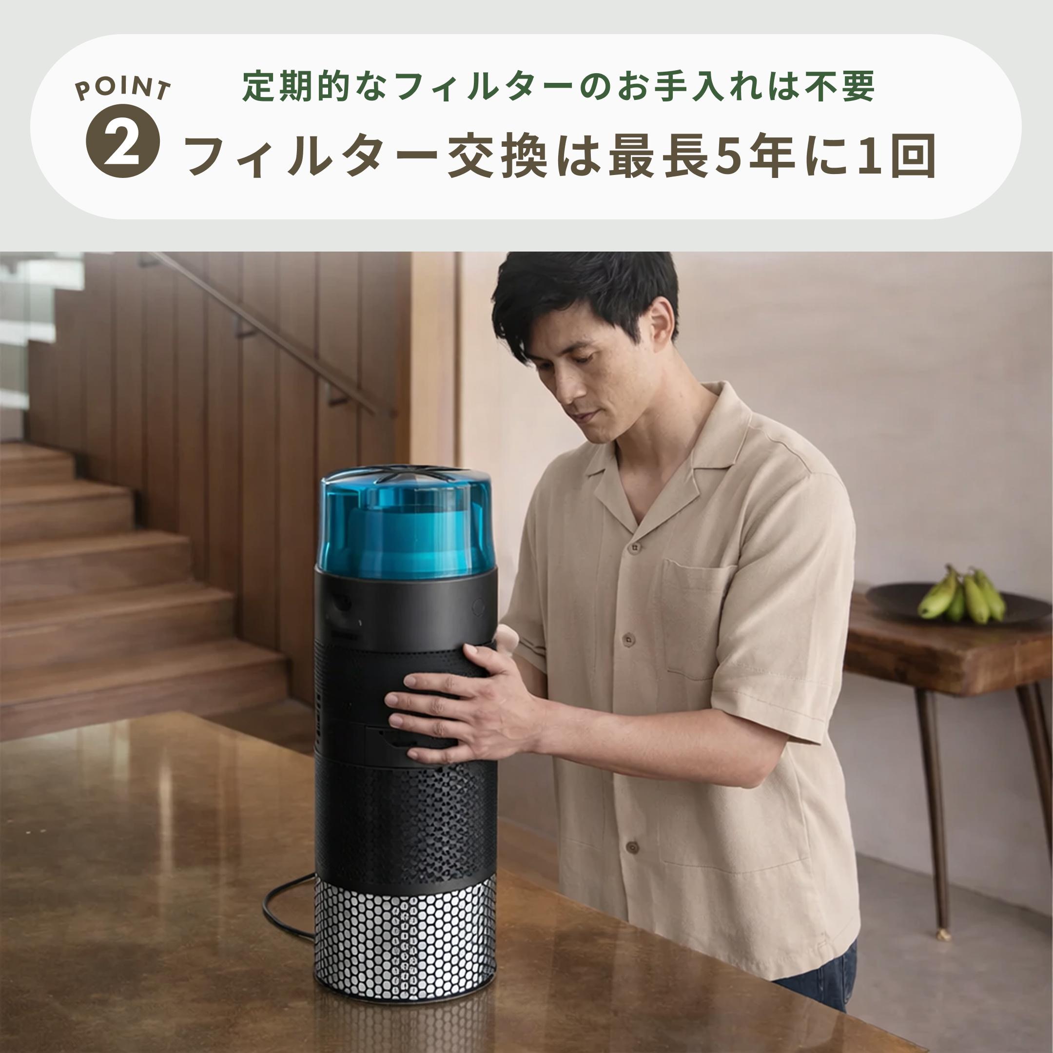 【美品】Dyson HushJet shizuka 空気清浄機（ブラック） Dyson HushJet shizuka 空気清浄機 直径23×高さ47cm Dyson / ダイソン