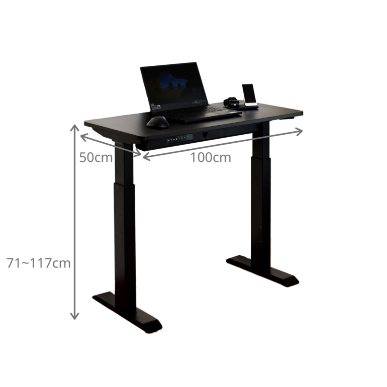 山善 電動昇降デスク 100cm×70cm 黒色 商品情報_電動昇降デスク／スタンダードモデル（スリム天板／幅