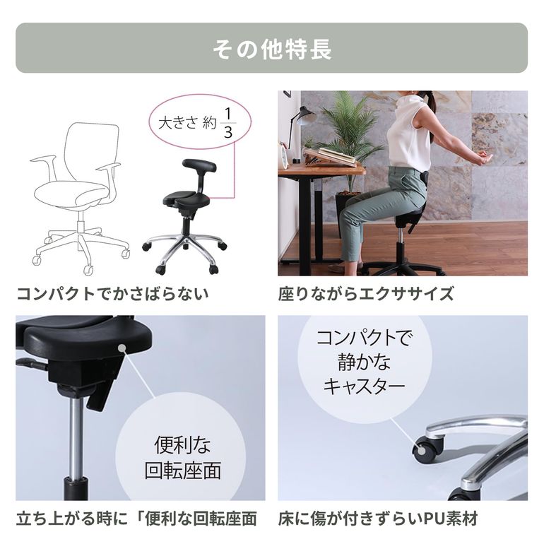 ayur-chair キャスタータイプ オクトパス プレミアムモデル ハイレンジ