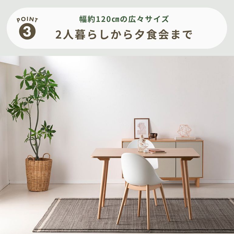 TON ウィンザーダイニングテーブル 幅119.5×奥行80×高さ72cm TON