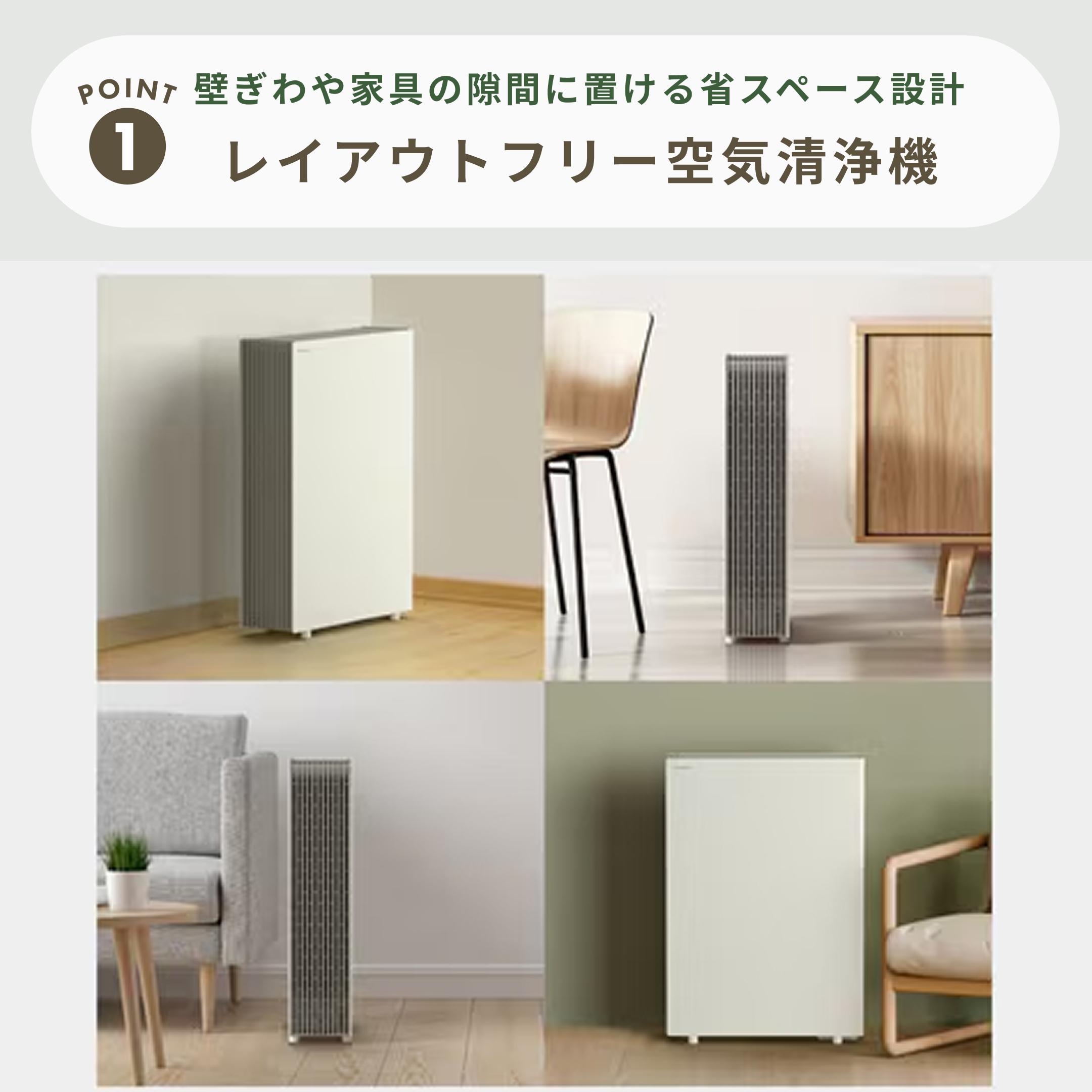 Panasonic (パナソニック) ナノイーX搭載 レイアウトフリー空気清浄機