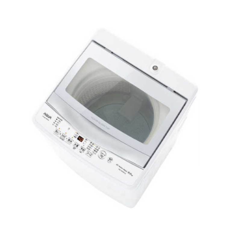 AQUA　全自動電気洗濯機　6kg 2022年製 AQUA 全自動洗濯機 6kg クリアガラストップモデル 型番おまかせ aqua