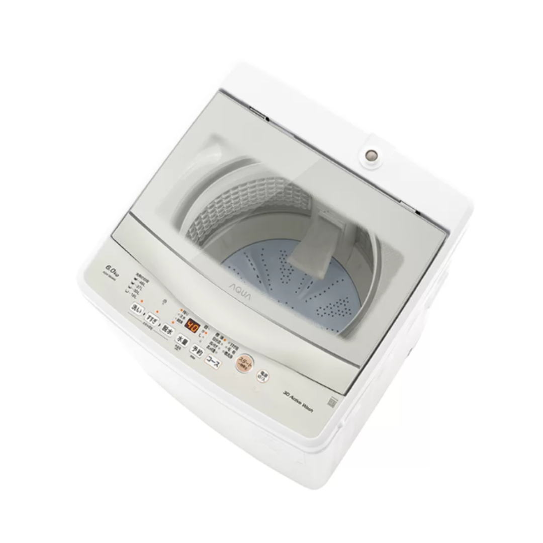 AQUA 全自動洗濯機 6kg クリアガラストップモデル 型番おまかせ aqua