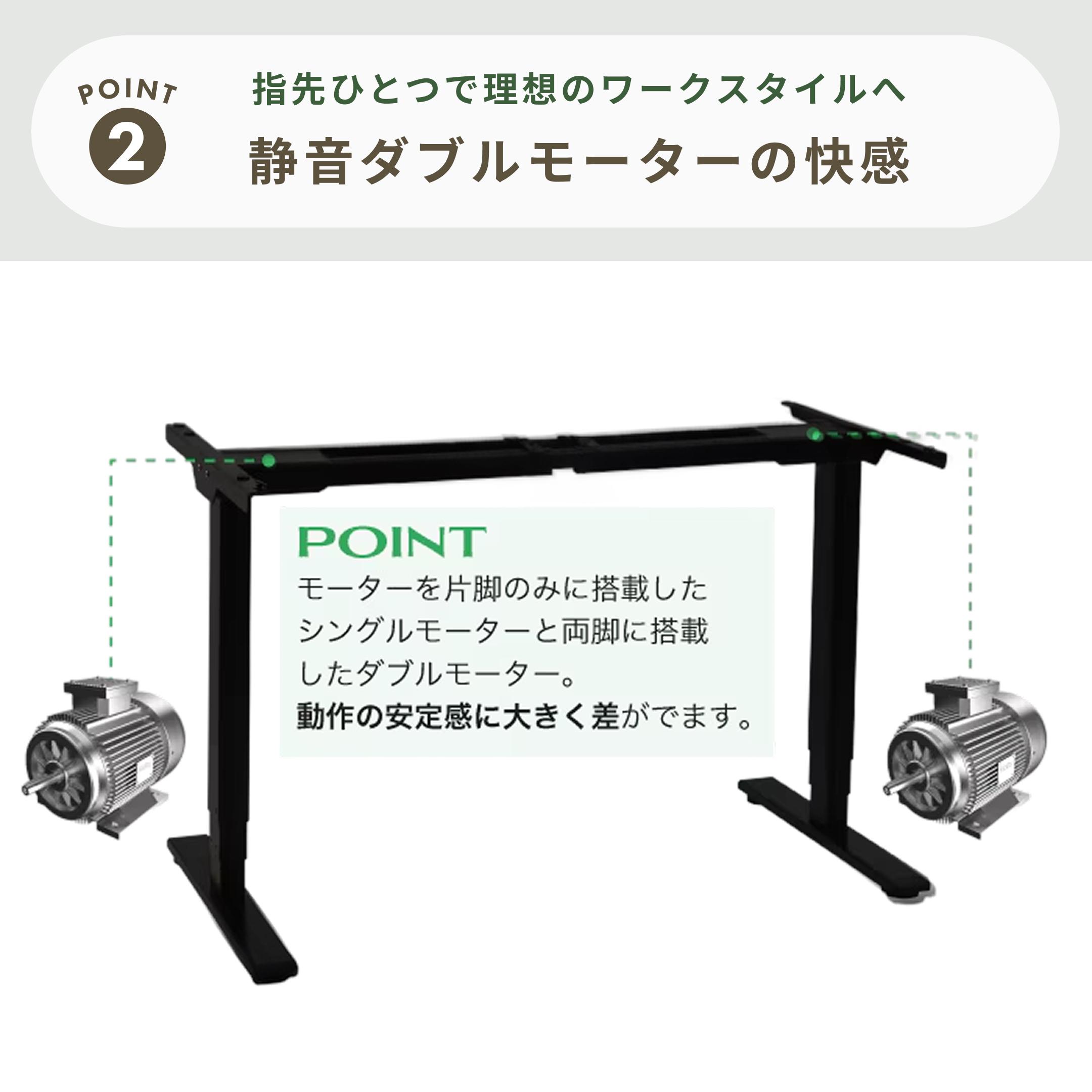 A-JUST電動昇降デスク 幅120×奥行60×高さ62.5～127.5cmのレンタル
