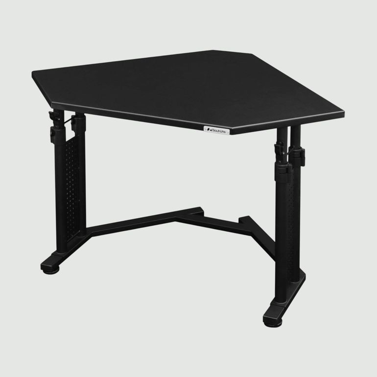 Bauhutte(バウヒュッテ) カドデスク 昇降式 ブラック Bauhutte バウヒュッテ カドデスク 昇降式 幅72×奥行72×高さ59.7～80cm