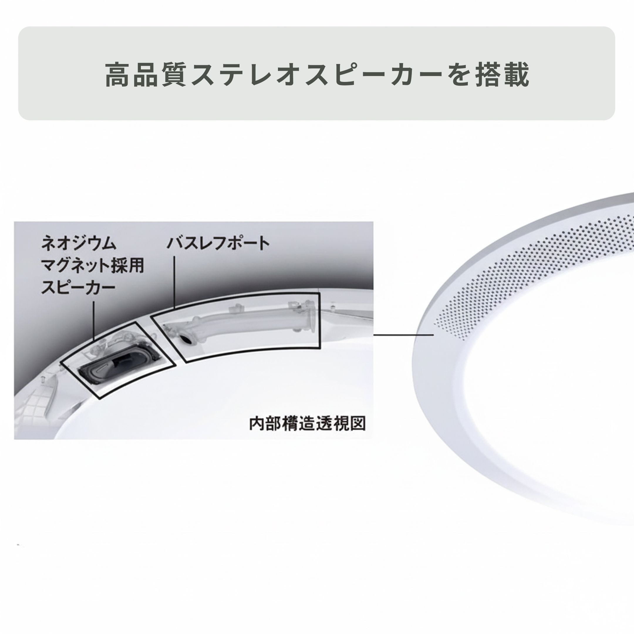 Panasonic LEDシーリングライト THE SOUND シリーズ スピーカー搭載