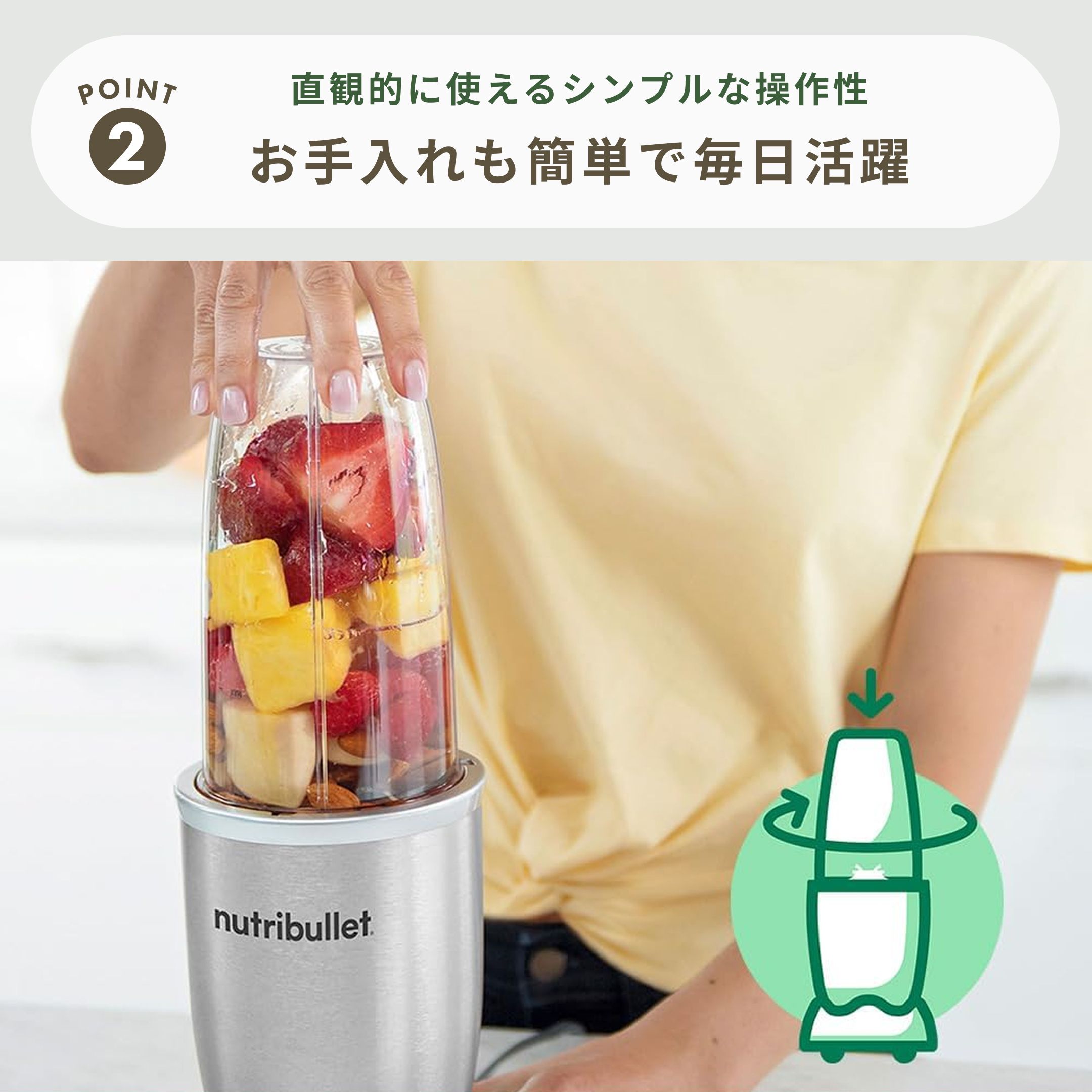 nutribullet / ニュートリブレット ミキサー PROモデル 幅13.7×奥行
