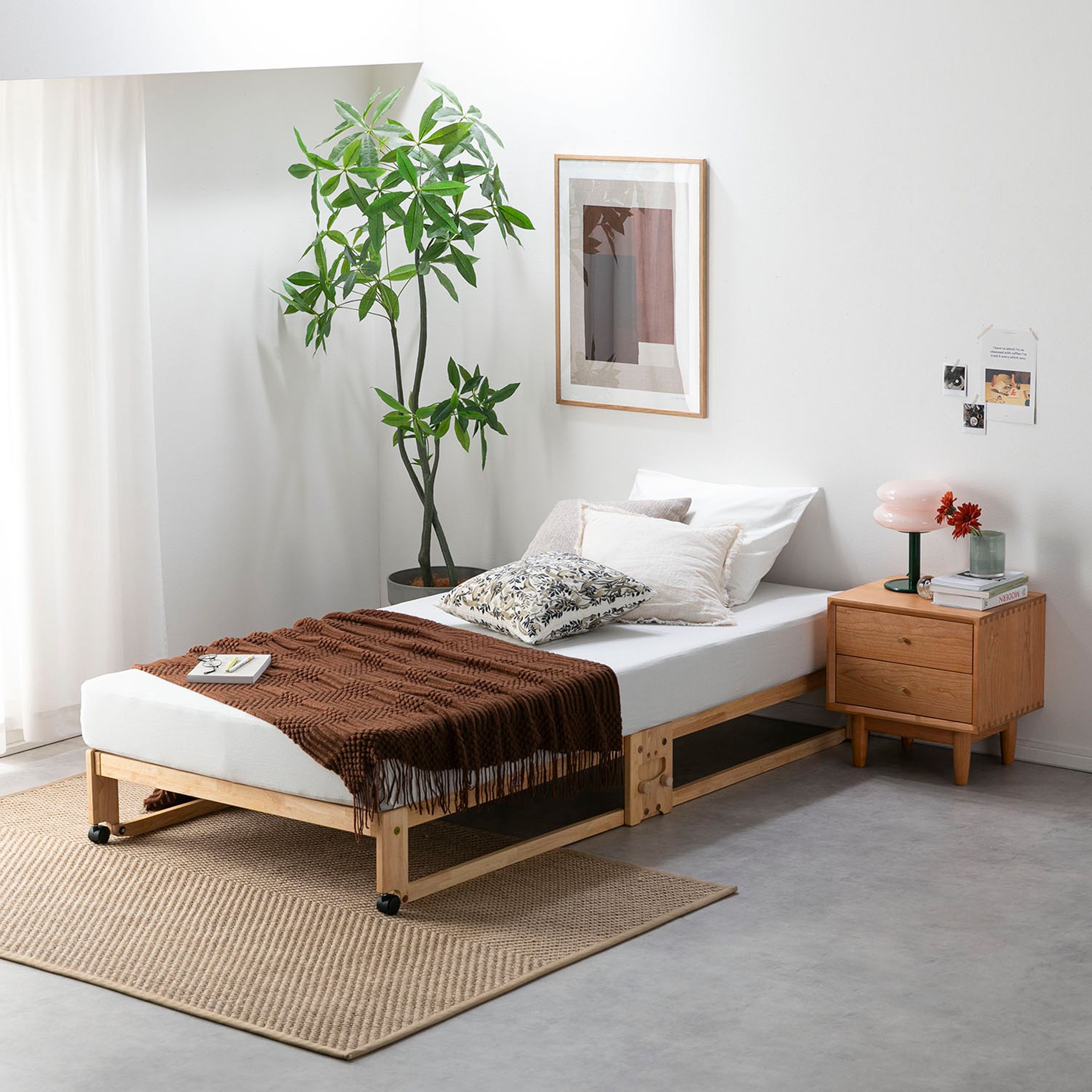 専用　折りたたみスノコベッド 198cm x 90cm HINOKI 折りたたみ式すのこベッド シングルのレンタル・サブスク・通販