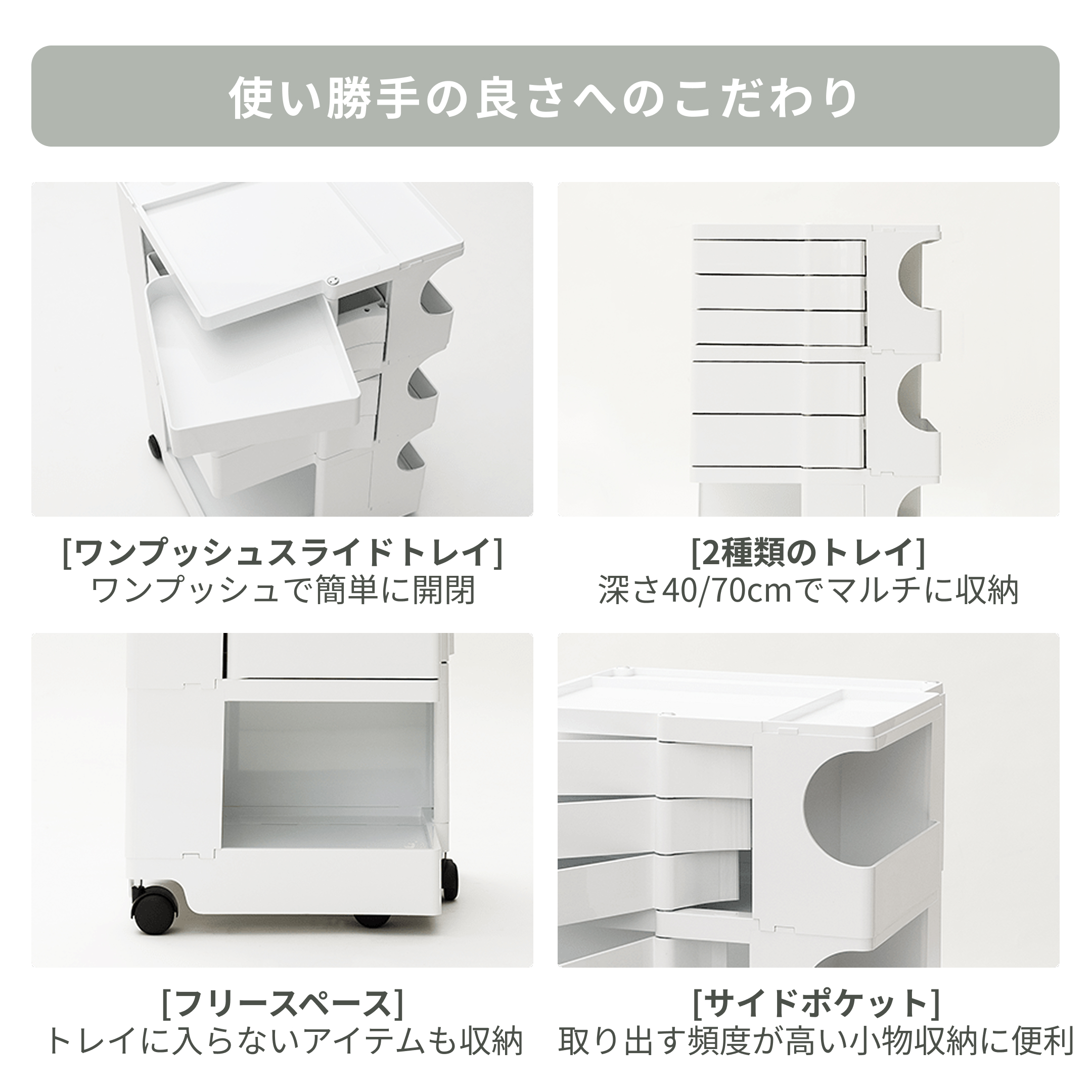 B-LINE (ビーライン) ボビーワゴン 3段5トレイ｜【公式】CLAS（クラス