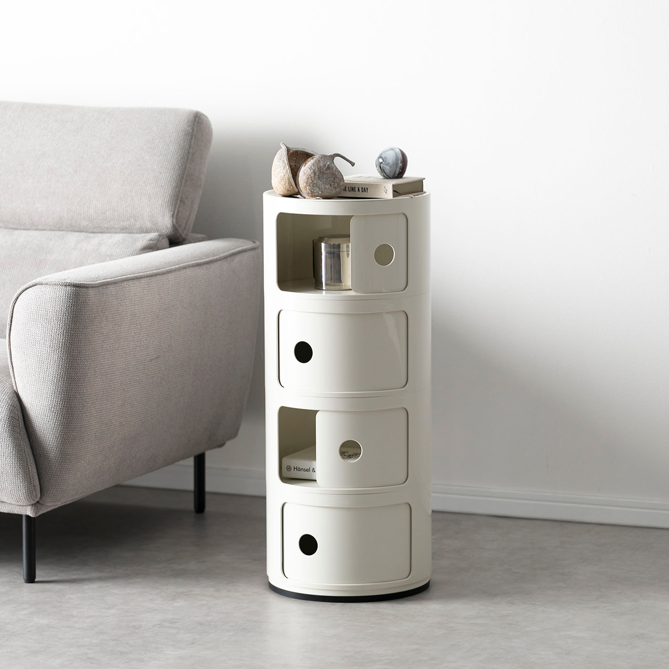 Kartell (カルテル) コンポニビリ ストレージ 4段 直径32×高さ77cm