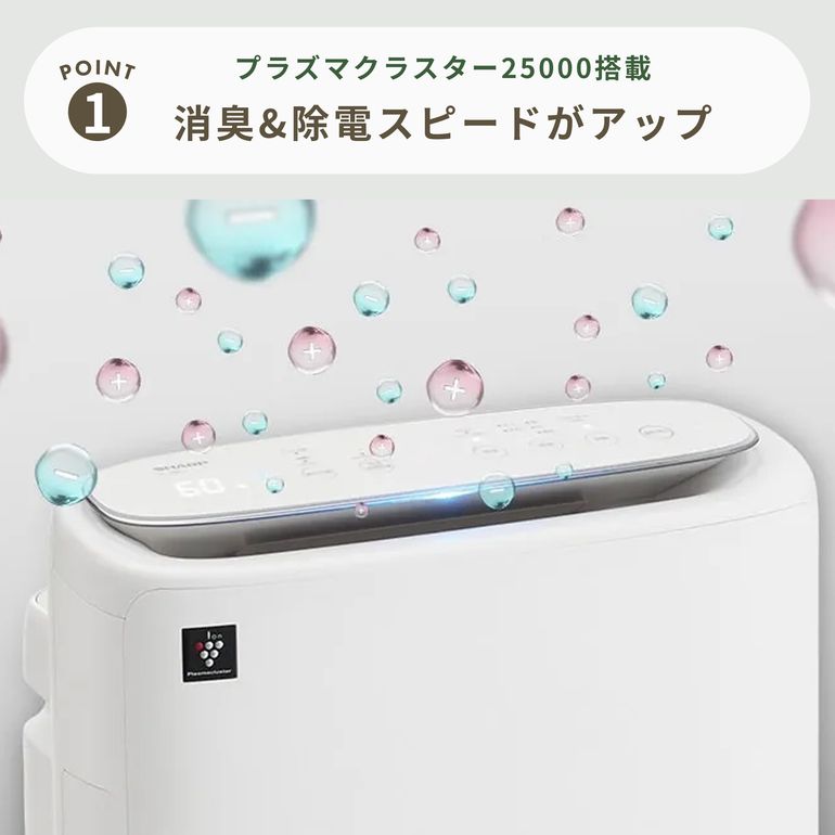 SHARP プラズマクラスター25000 加湿空気清浄機 KI-US50 sharp｜【公式