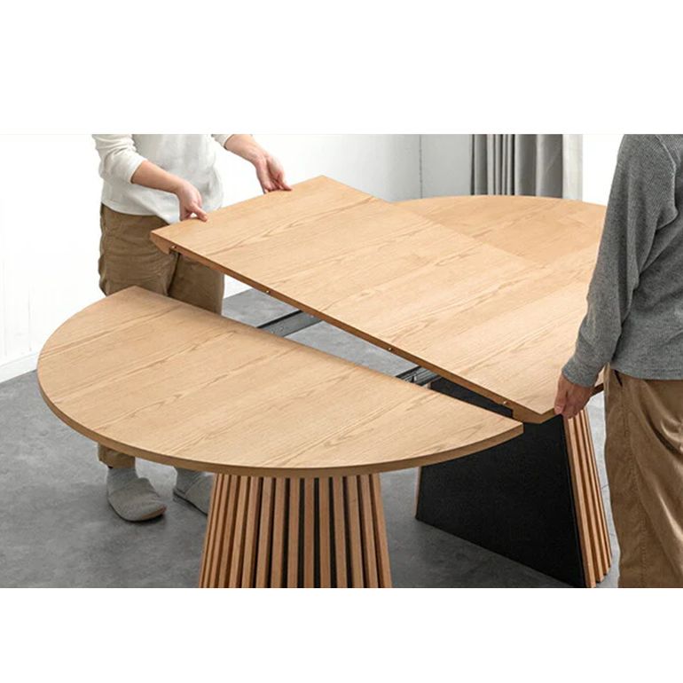 ジャパンディ伸長式ラウンドテーブル 幅120~180×奥行120×高さ72cm
