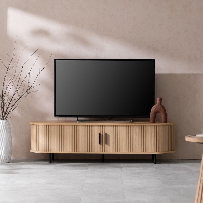 タンブールドアテレビボード RUNES（ルネス） W140×D40×H38cm miyatake