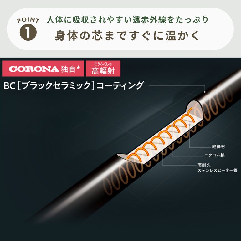 CORONA (コロナ) コアヒート スリム 遠赤外線電気ストーブ DH-926R