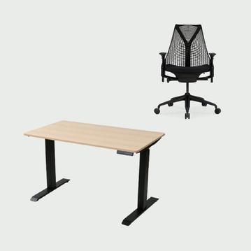 【CLAS SET】HermanMiller セイルチェア&電動 昇降デスクセット