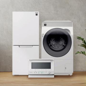 【CLAS SET】SHARP スタイリッシュドラム 家電3点セット
