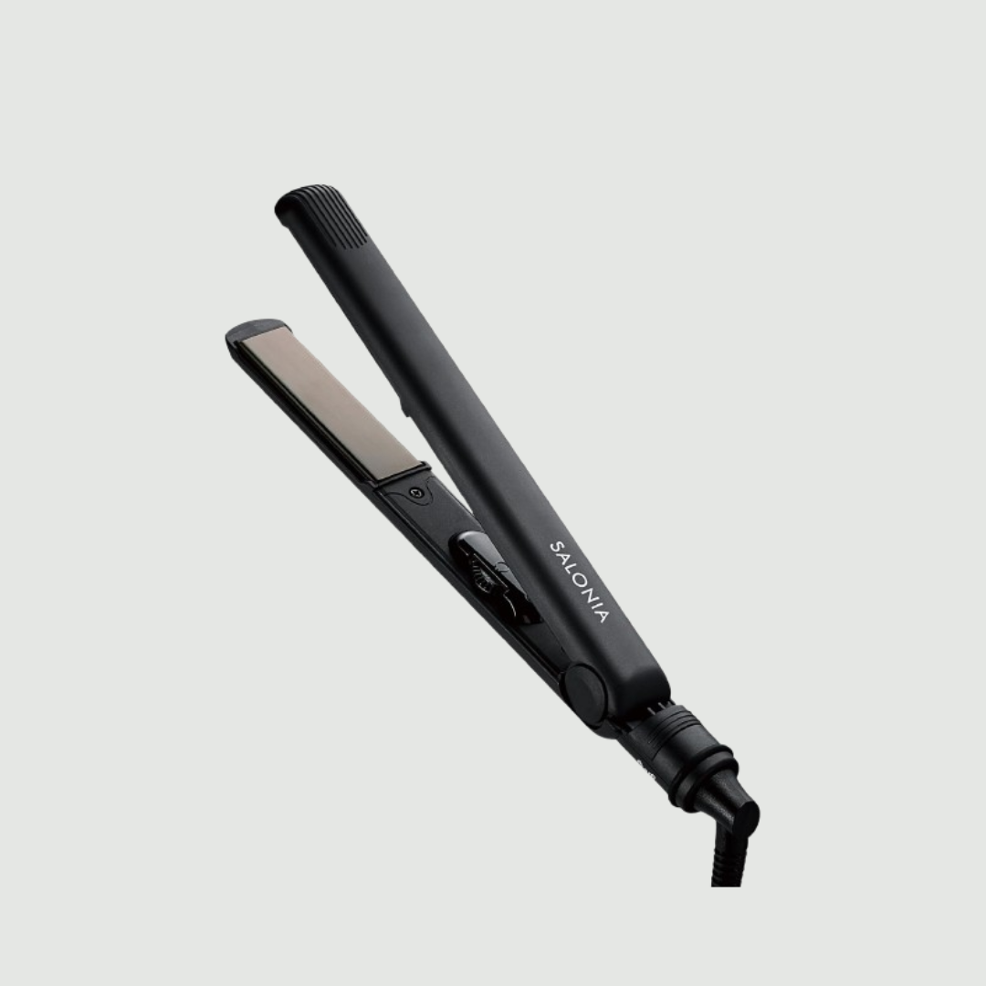 SALONIA　ヘアアイロン　24mmBK サロニア ストレートアイロン ヘアアイロン 24mm 幅30.3×奥行3.0