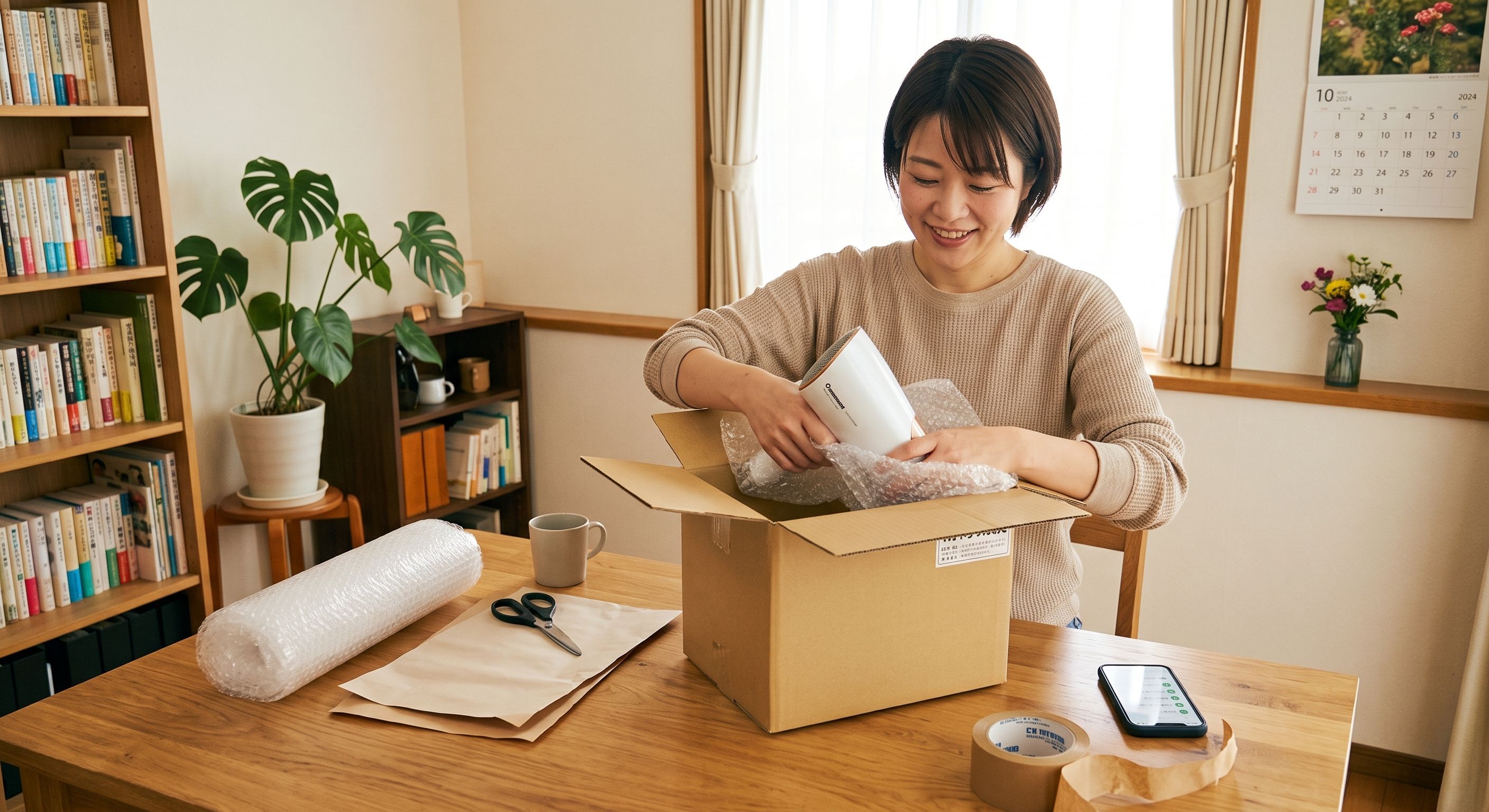 自己梱包・運営会社集荷のイメージ